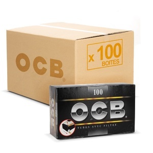 Carton 100 boites de 100 tubes OCB avec filtre